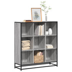 Libreria Grigio Sonoma 97,5x33x107,5 cm Multistrato e Metallo