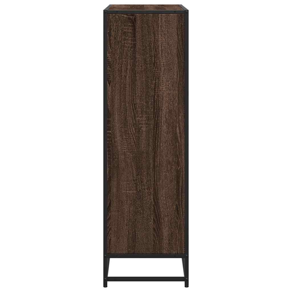 Libreria Rovere Marrone 97,5x33x107,5 cm Multistrato e Metallo