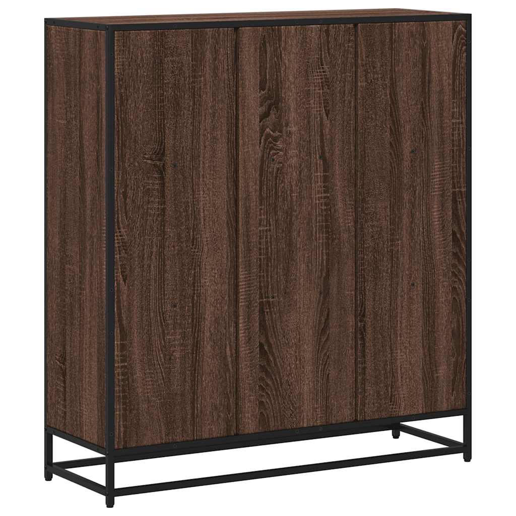 Libreria Rovere Marrone 97,5x33x107,5 cm Multistrato e Metallo