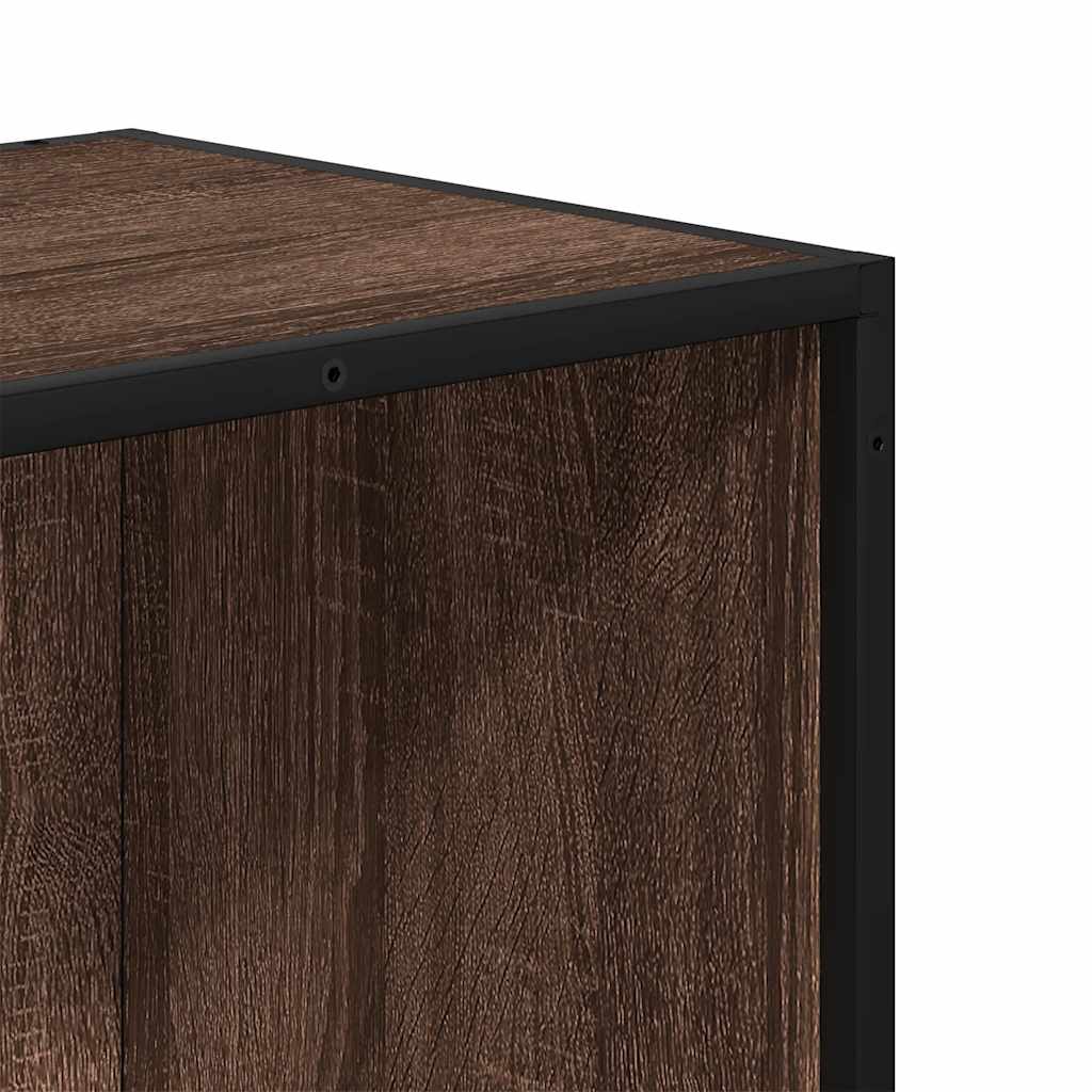 Libreria Rovere Marrone 97,5x33x107,5 cm Multistrato e Metallo