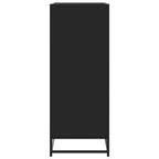Scarpiera Nera 75x38x97,5 cm in Truciolato e Metallo