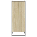 Scarpiera Rovere Sonoma 75x38x97,5 cm Legno Multistrato Metallo