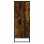 Scarpiera Rovere Fumo 75x38x97,5 cm Legno Multistrato Metallo
