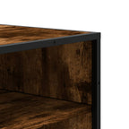Scarpiera Rovere Fumo 75x38x97,5 cm Legno Multistrato Metallo