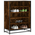 Scarpiera Rovere Fumo 75x38x97,5 cm Legno Multistrato Metallo
