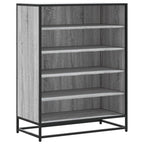 Scarpiera Grigio Sonoma 75x38x97,5 cm Legno Multistrato Metallo