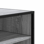 Scarpiera Grigio Sonoma 75x38x97,5 cm Legno Multistrato Metallo