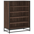 Scarpiera Rovere Marrone 75x38x97,5cm Legno Multistrato Metallo