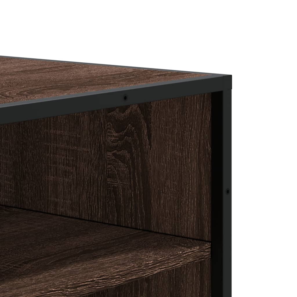 Scarpiera Rovere Marrone 75x38x97,5cm Legno Multistrato Metallo