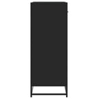 Scarpiera Nera 75x38x97,5 cm in Truciolato e Metallo