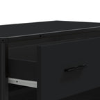 Scarpiera Nera 75x38x97,5 cm in Truciolato e Metallo