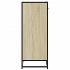 Scarpiera Rovere Sonoma 75x38x97,5 cm Legno Multistrato Metallo
