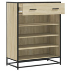 Scarpiera Rovere Sonoma 75x38x97,5 cm Legno Multistrato Metallo