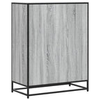 Scarpiera Grigio Sonoma 75x38x97,5 cm Legno Multistrato Metallo