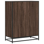 Scarpiera Rovere Marrone 75x38x97,5cm Legno Multistrato Metallo
