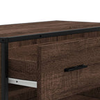 Scarpiera Rovere Marrone 75x38x97,5cm Legno Multistrato Metallo