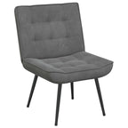 Sedia Relax 64x74x84 cm Grigio Scuro in Velluto