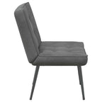 Sedia Relax 64x74x84 cm Grigio Scuro in Velluto