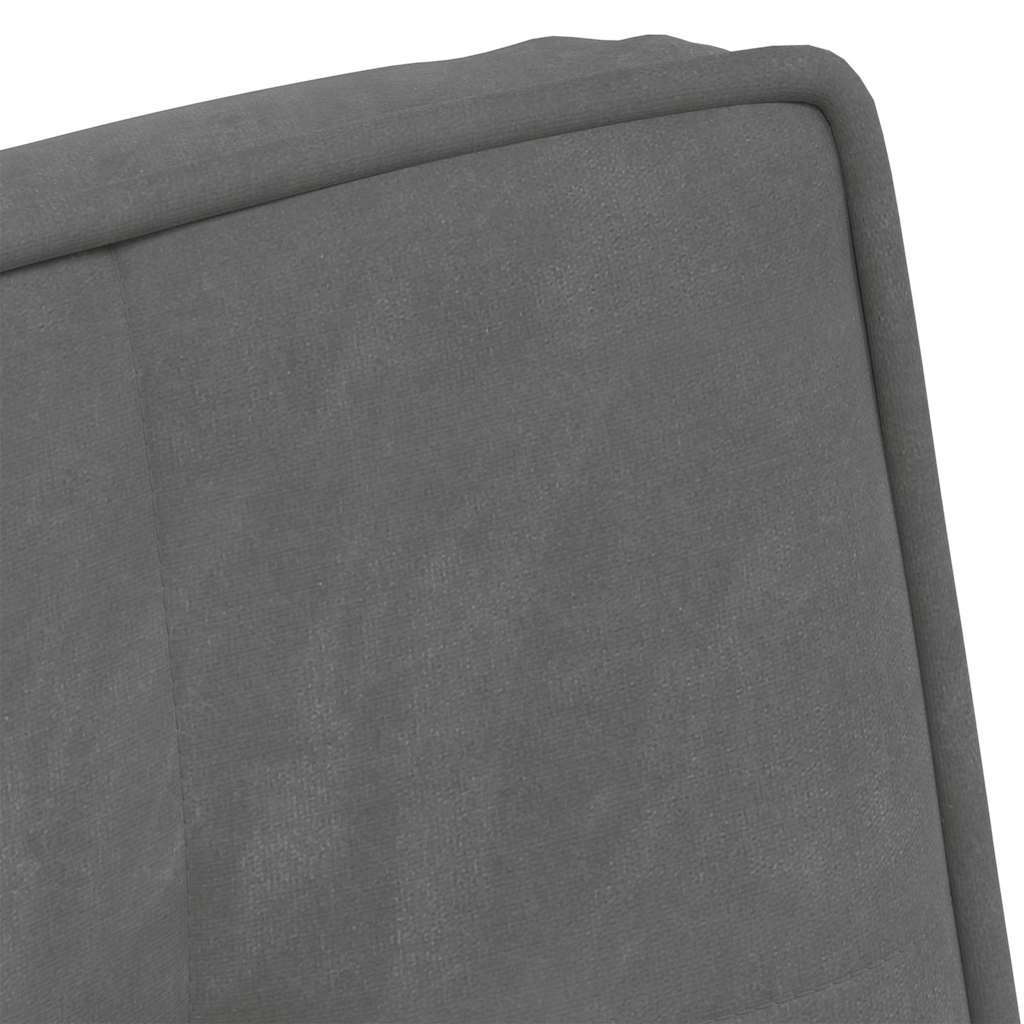 Sedia Relax 64x74x84 cm Grigio Scuro in Velluto
