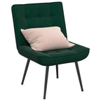 Sedia Relax 64x74x84 cm Verde Scuro in Velluto