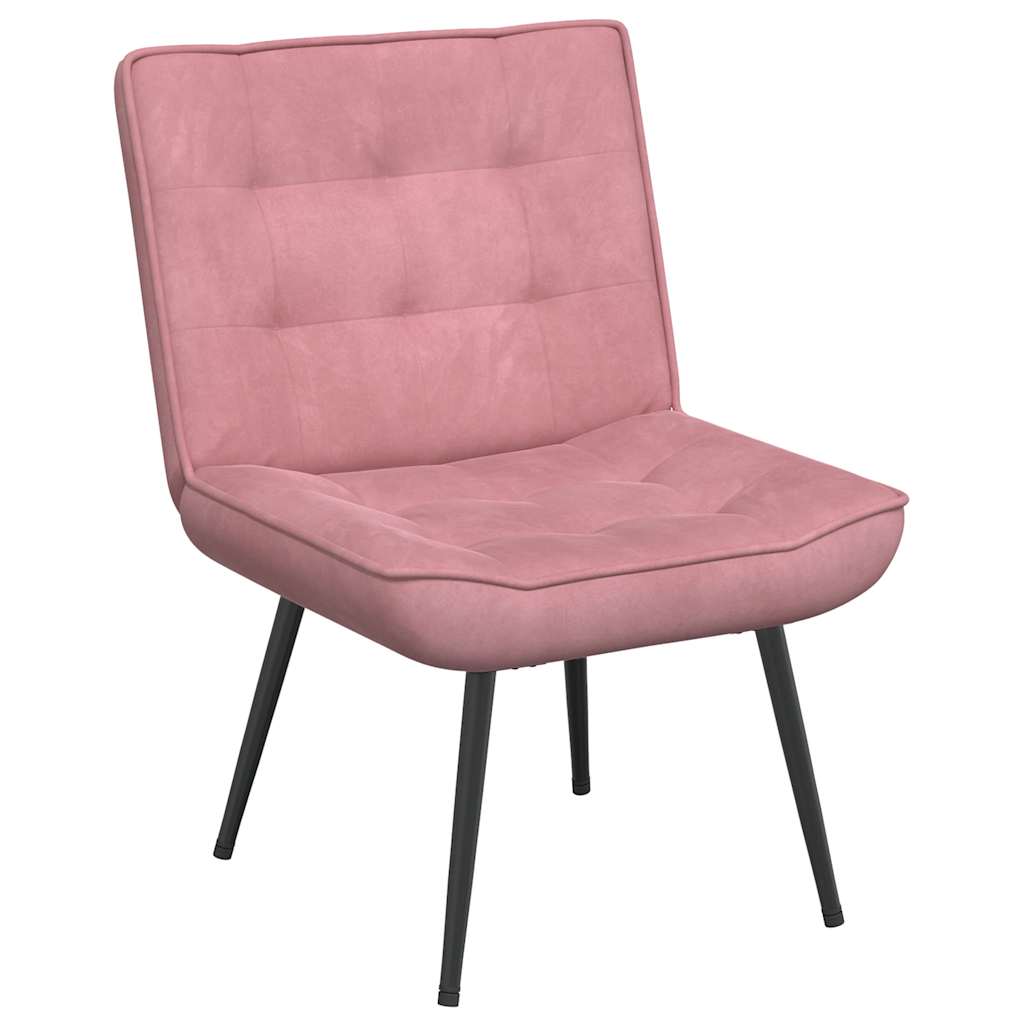 Poltrona Relax 64x74x84 cm Rosa in Velluto