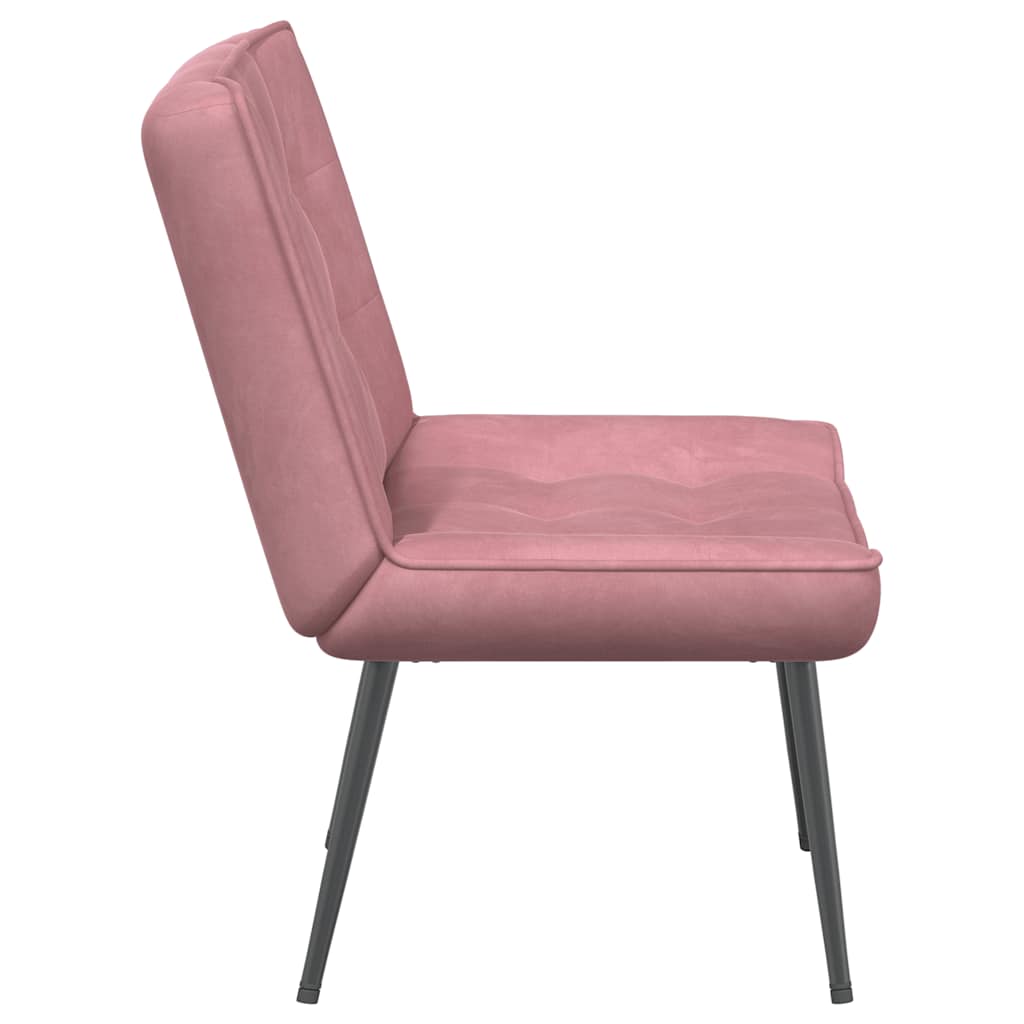 Poltrona Relax 64x74x84 cm Rosa in Velluto