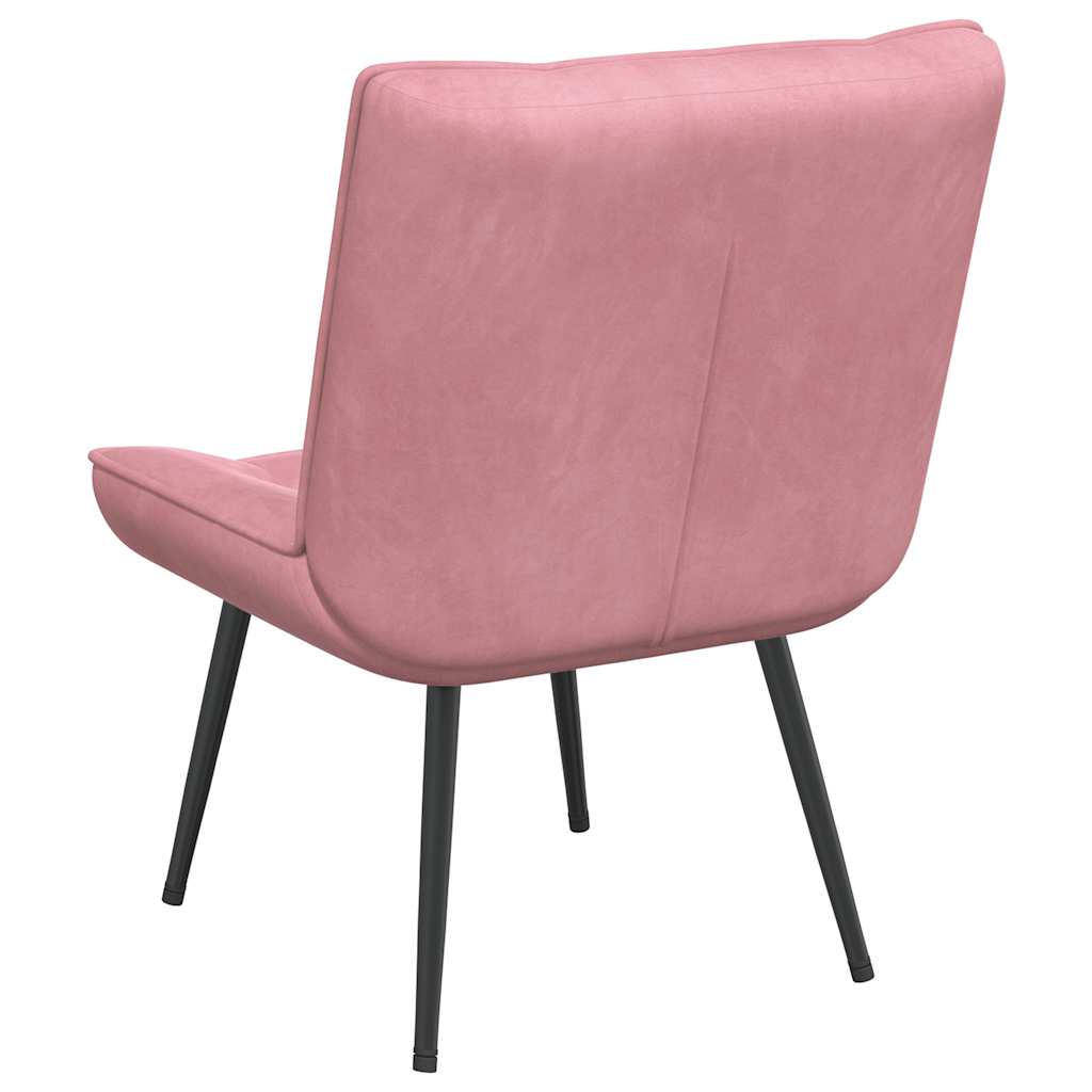 Poltrona Relax 64x74x84 cm Rosa in Velluto