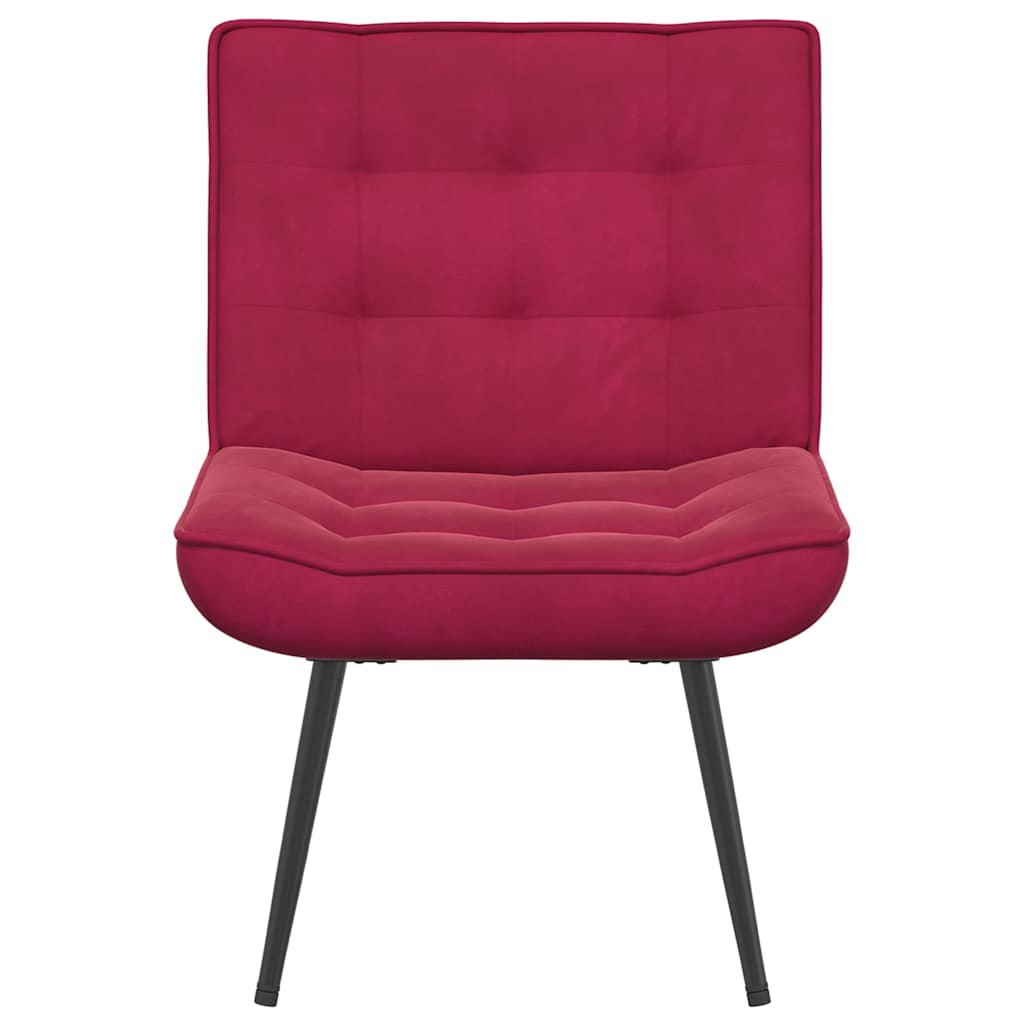 Sedia Relax 64x74x84 cm Rosso Vino in Velluto
