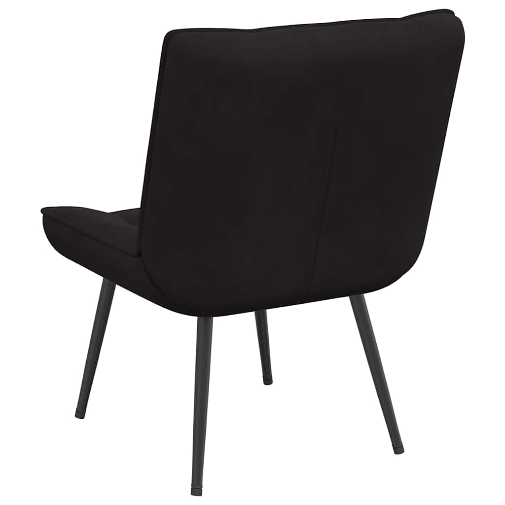 Poltrona Relax 64x74x84 cm Nera in Velluto