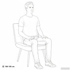 Poltrona Relax 64x74x84 cm Nera in Velluto