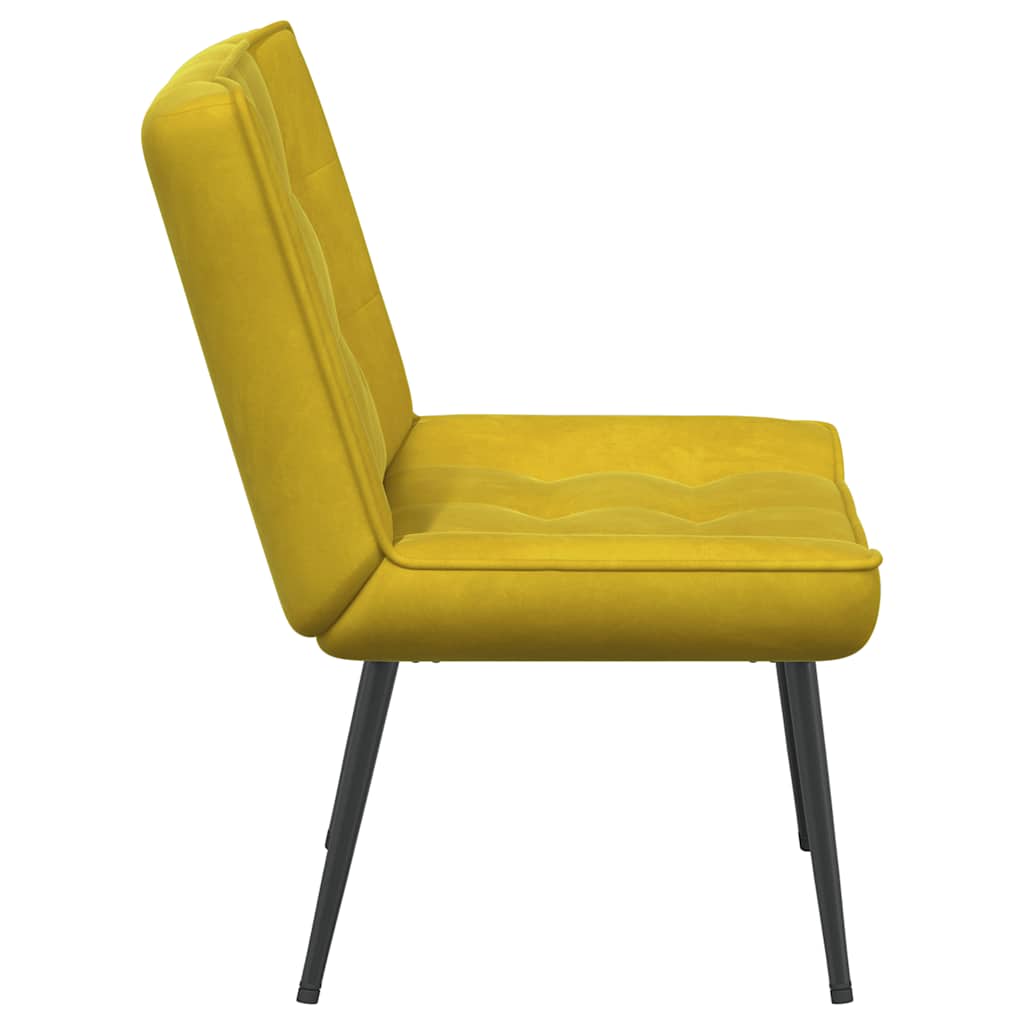 Poltrona Relax 64x74x84 cm Gialla in Velluto