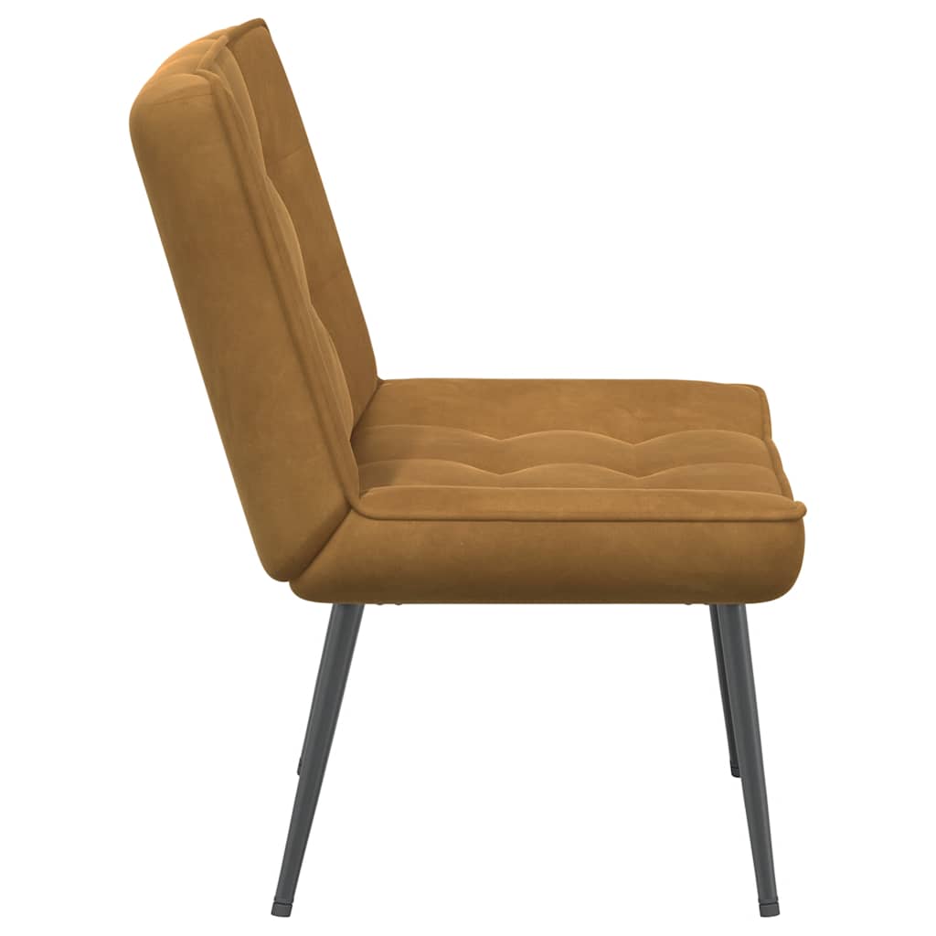 Poltrona Relax 64x74x84 cm Marrone in Velluto