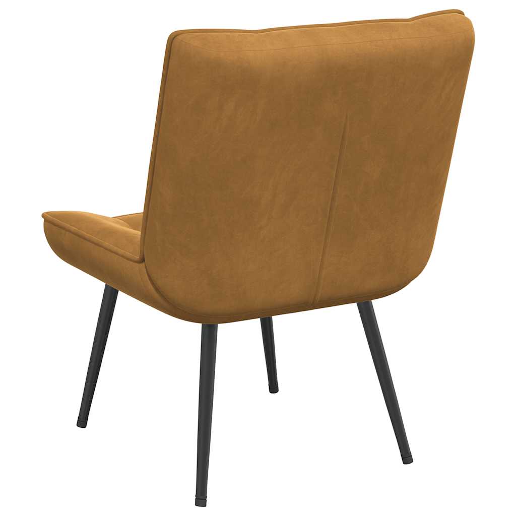 Poltrona Relax 64x74x84 cm Marrone in Velluto