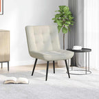 Poltrona Relax 64x74x84 cm Crema in Velluto