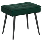 Poltrona Relax con Poggiapiedi Verde Scuro in Velluto