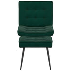 Poltrona Relax con Poggiapiedi Verde Scuro in Velluto