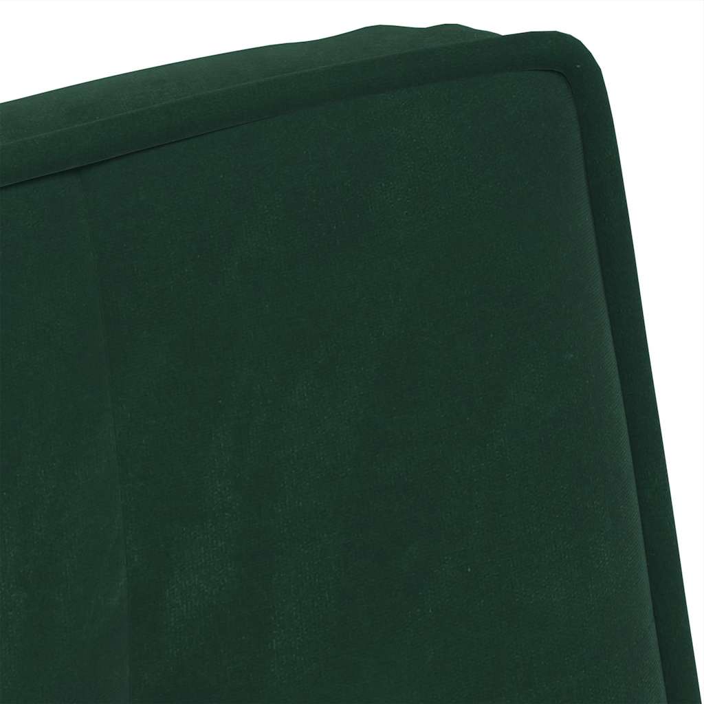 Poltrona Relax con Poggiapiedi Verde Scuro in Velluto
