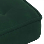 Poltrona Relax con Poggiapiedi Verde Scuro in Velluto