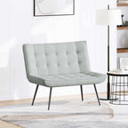 Panca Grigio Chiaro 110x74x84 cm in Velluto