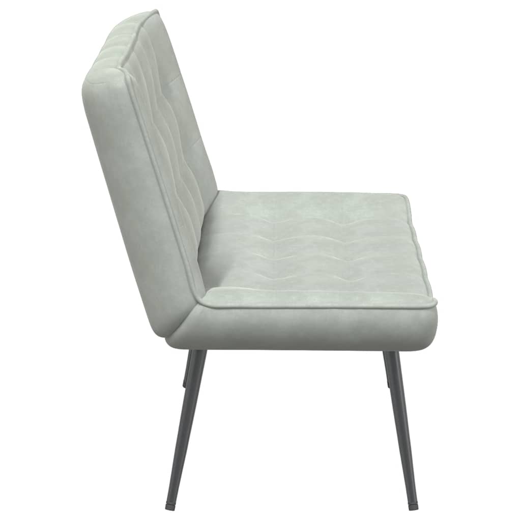 Panca Grigio Chiaro 110x74x84 cm in Velluto