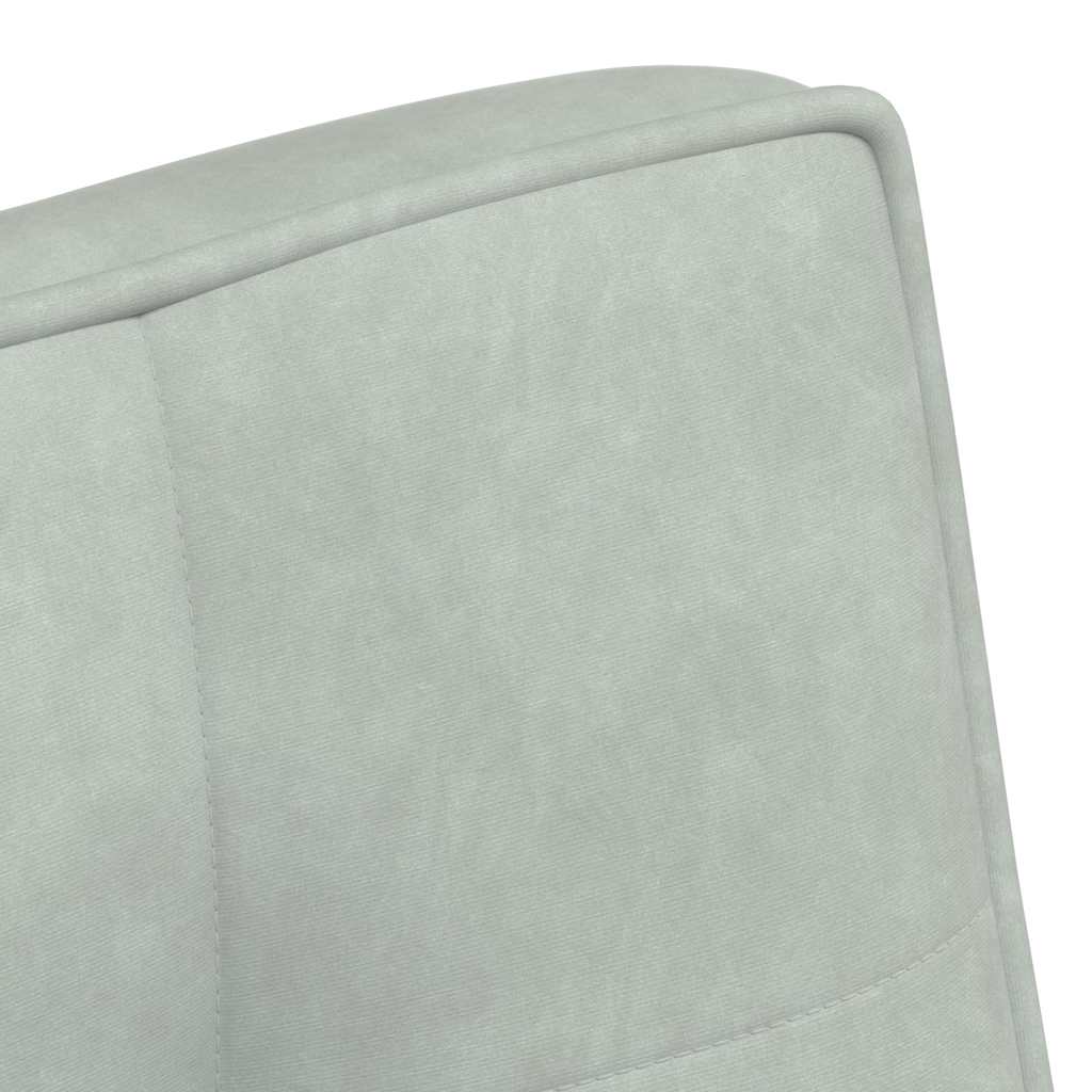 Panca Grigio Chiaro 110x74x84 cm in Velluto