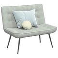 Panca Grigio Chiaro 110x74x84 cm in Velluto