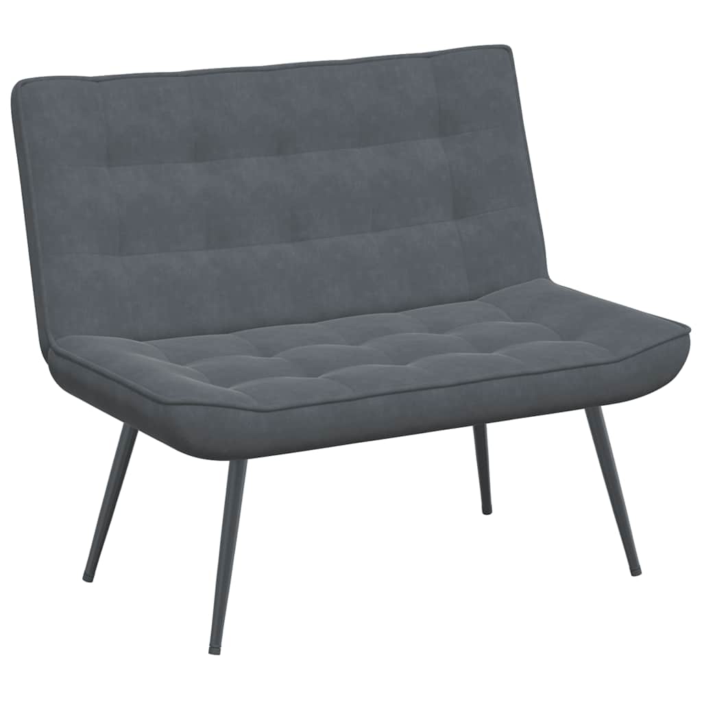 Panca Grigio Scuro 110x74x84 cm in Velluto