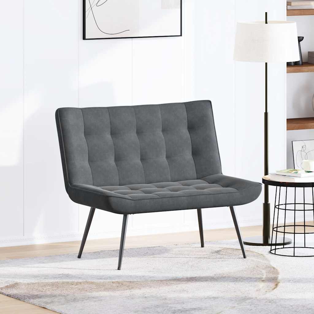 Panca Grigio Scuro 110x74x84 cm in Velluto