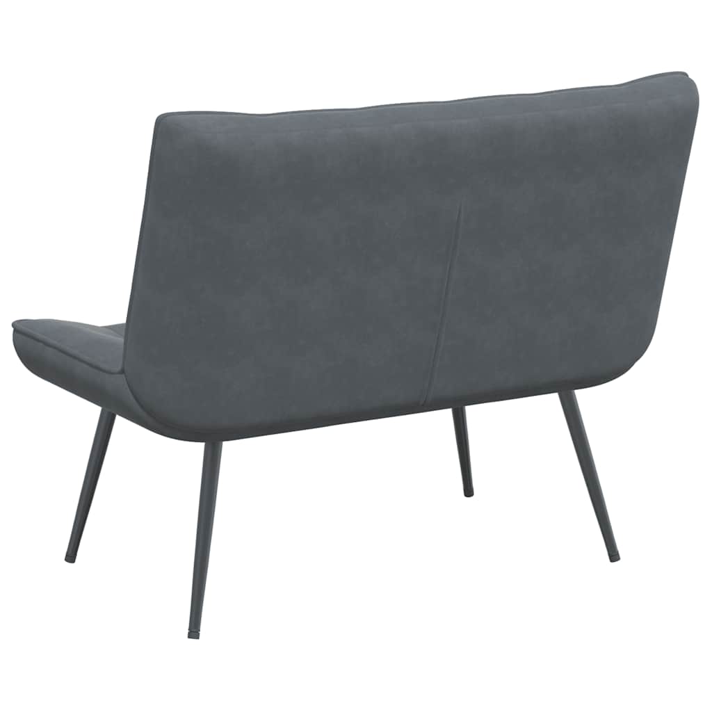Panca Grigio Scuro 110x74x84 cm in Velluto