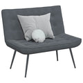 Panca Grigio Scuro 110x74x84 cm in Velluto