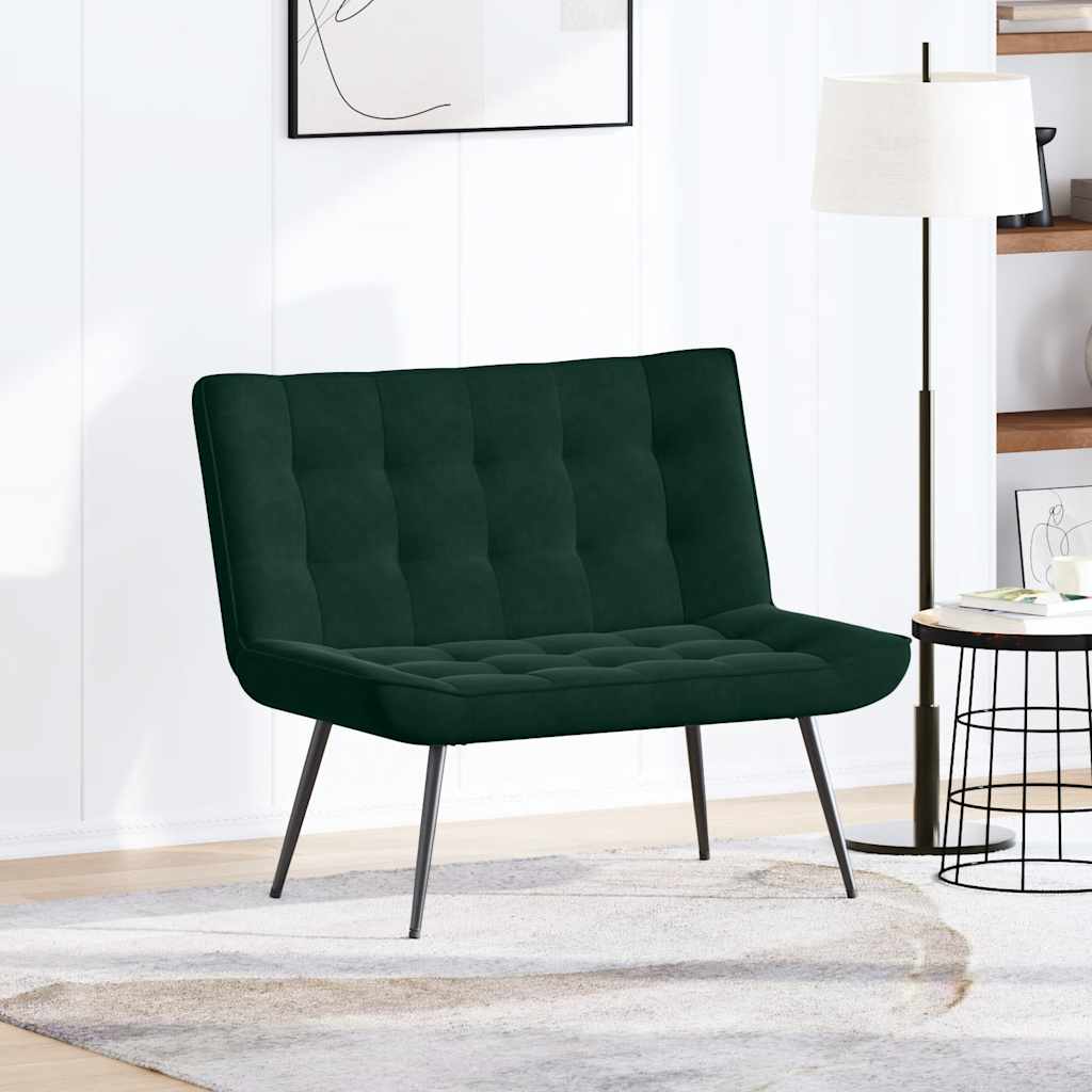 Panca Verde Scuro 110x74x84 cm in Velluto