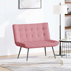 Panca Rosa 110x74x84 cm in Velluto