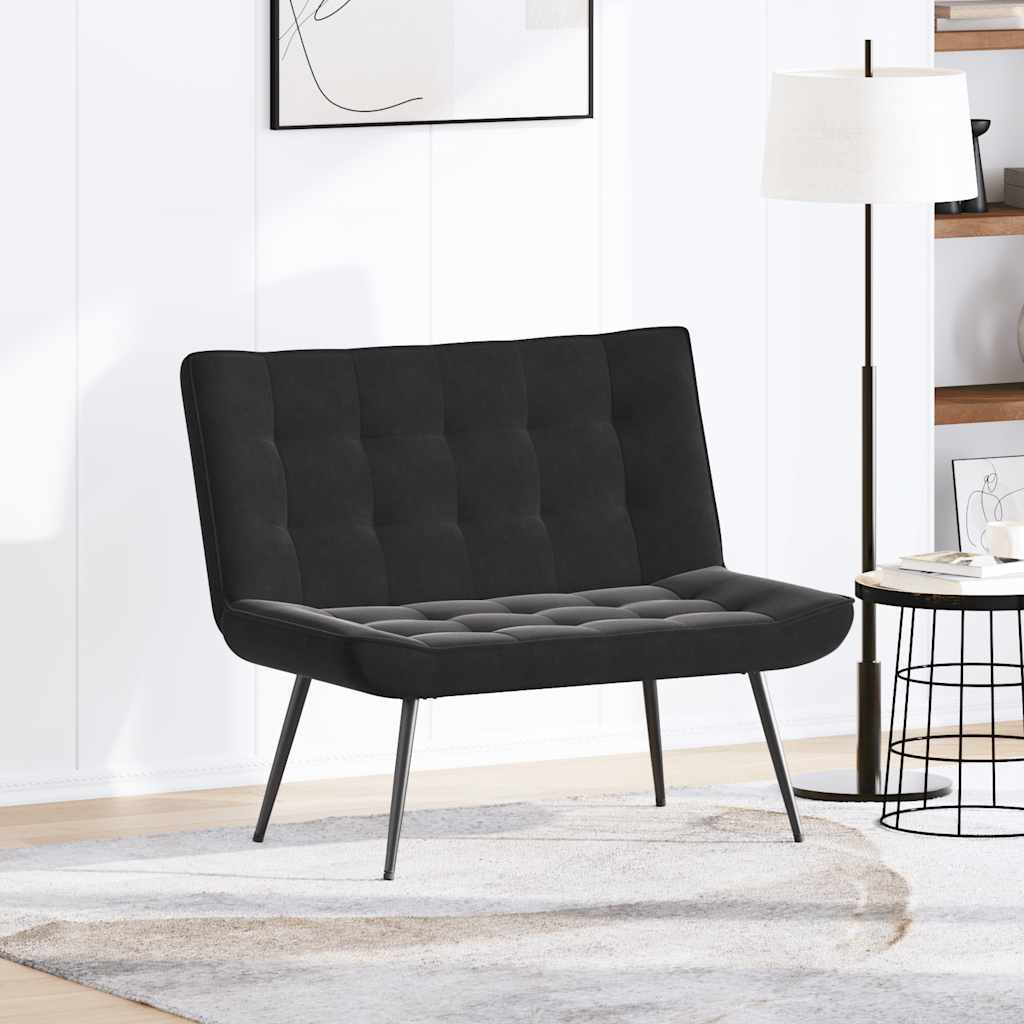 Panca Nera 110x74x84 cm in Velluto
