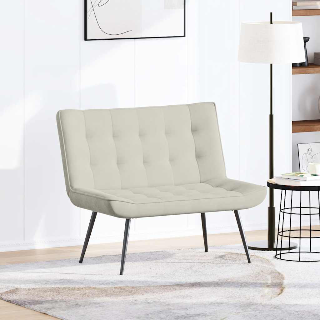 Panca Crema 110x74x84 cm in Velluto